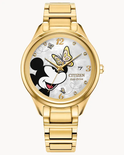 Mickey Flutterby White Dial Stainless Steel Bracelet FE6192-51D Mickey Flutterby White Dial Stainless Steel Bracelet FE6192-51D